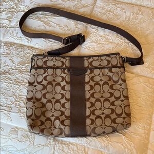 Coach Brown and Tan Crossbody Bag